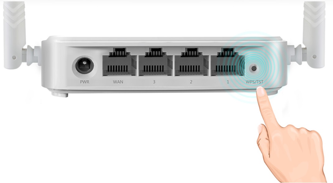 Router Tenda N301 - przycisk WPS